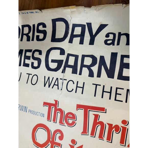 Vintage 1963 The Thrill of it All Movie Poster Doris Day James Garner Universal - Picture 9 of 13